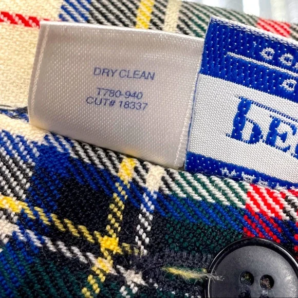 Vintage Pendleton Plaid Bermuda Shorts Sz 16 Tartan 100% Virgin Wool - Picture 3 of 5